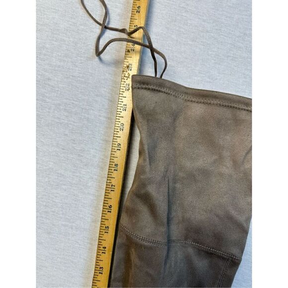 Steve Madden Gorgeous Brown Faux Suede Over The Knee Heeled Boots Size 7.5 Grey - Picture 7 of 10